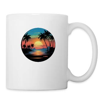 Florida Beach Plage Palmiers Soleil - Mug blanc - blanc - Droite