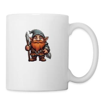 Tapferer Zwerg mit Speer - Tasse - Weiß - Rechts