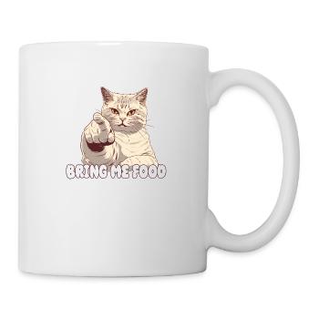 Katze - bring me food - Tasse - Weiß - Rechts
