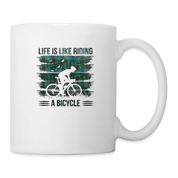 bike bicycle cycle lifestyle healthy transport - Mug - white - Right