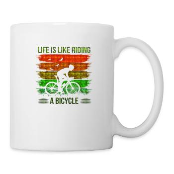 bike bicycle cycle lifestyle healthy transport - Mug - white - Right