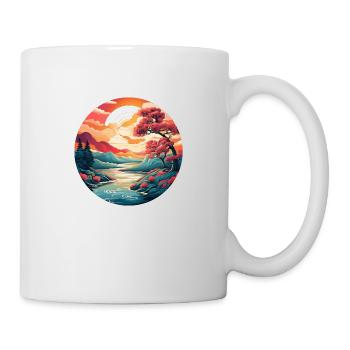 Japan-Landschaft - Tasse - Weiß - Rechts