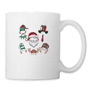 Weihnachtsmützen - Tasse - Weiß - Rechts