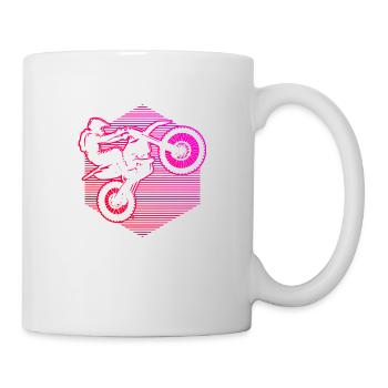 Hommes Freestyle Motocross Motocross Supermoto - Mug blanc - blanc - Droite
