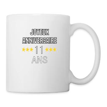 Joyeux Anniversaire 11 Ans - Mug blanc - blanc - Droite