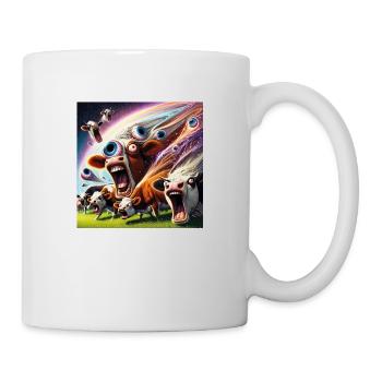 Super Kühe - Tasse - Weiß - Rechts