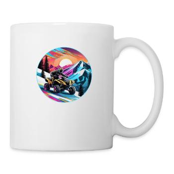 quad et tout terrain - Mug blanc - blanc - Droite
