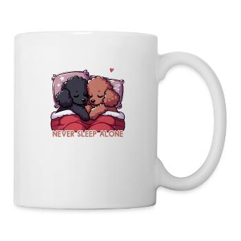 Schlafende Pudel - Never Sleep Alone - Tasse - Weiß - Rechts