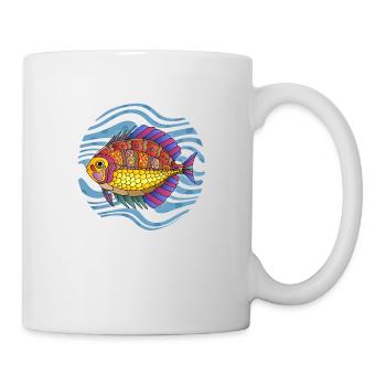 Poisson - Mug blanc - blanc - Droite