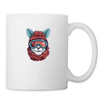 Lama Wintersport - Tasse - Weiß - Rechts