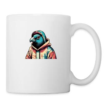 Coole Straßen Taube Vogel - Tasse - Weiß - Rechts
