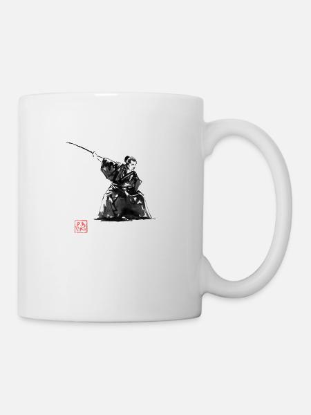 samurai fight - Mug blanc - blanc