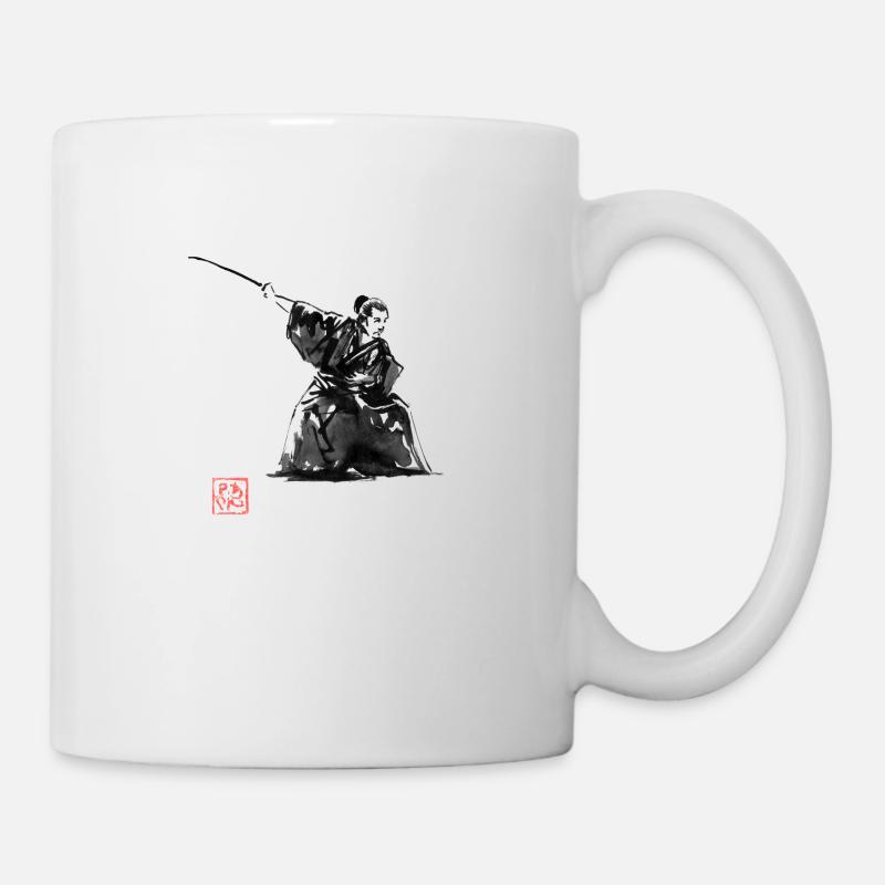 samurai fight - Mug blanc - blanc