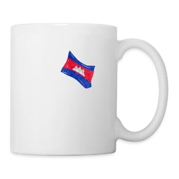 Kambodscha Tempel Khmer Vintage Flagge I Geschenk - Tasse - Weiß - Rechts
