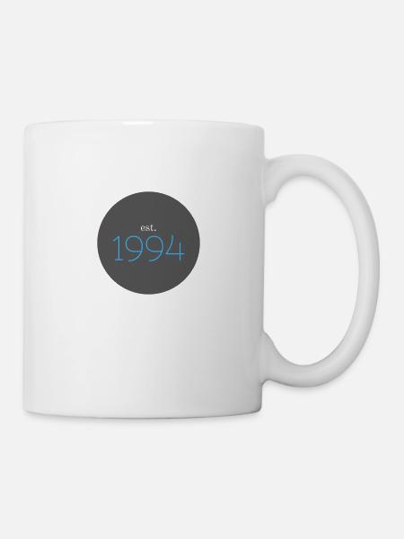est. 1994, Geburtstag, Birthday, Date, 90er, Jahr - Tasse - Weiß
