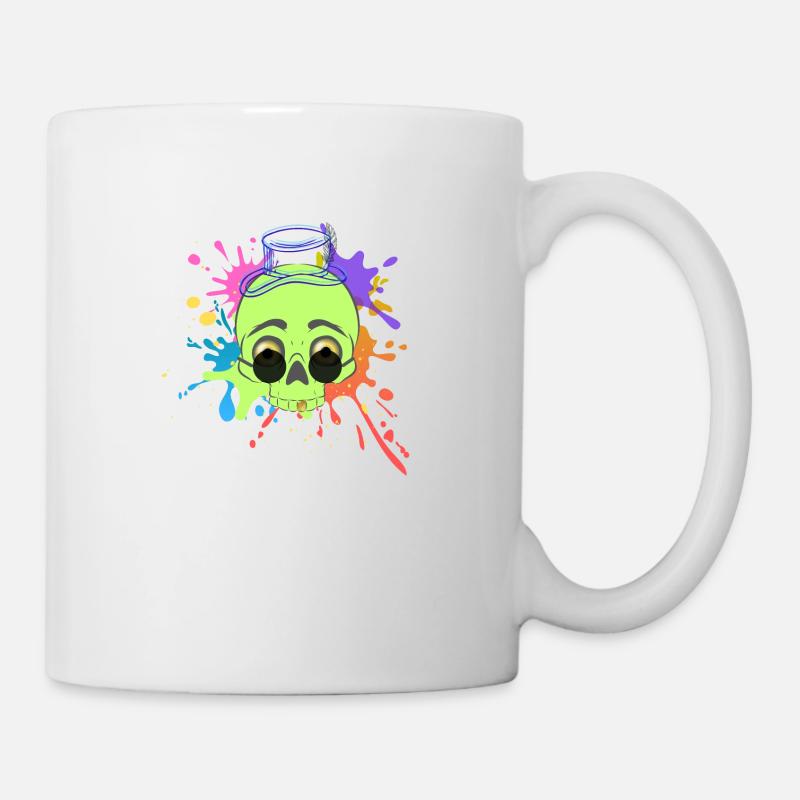 Crâne d’éclaboussure - Mug blanc - blanc