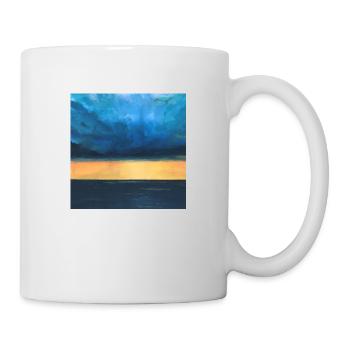 Oranger Sonnenuntergang - Tasse - Weiß - Rechts