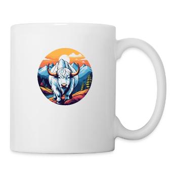 Weißes Yak - Tasse - Weiß - Rechts