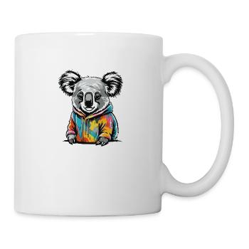 Bunter Graffiti Koala Koalabär - Tasse - Weiß - Rechts