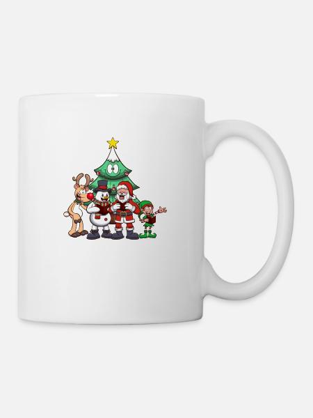 Weihnachtsfiguren singen - Tasse - Weiß