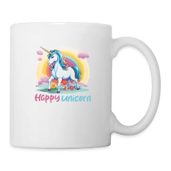 Happy Unicorn Cheerful Kids Unicorn Logo - Mug - white - Right