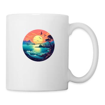 Sunset beach - Mug - white - Right