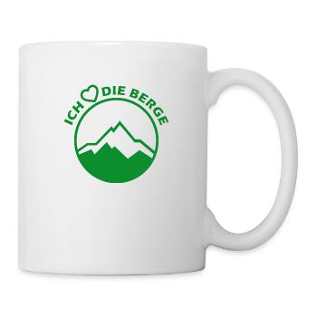 Ich liebe die Berge - Tasse - Weiß - Rechts