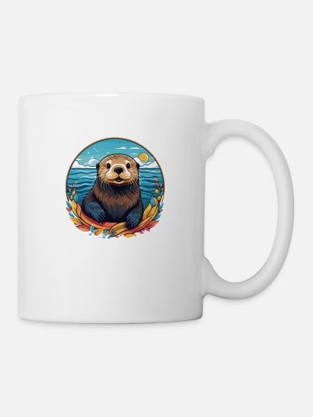 Seeotter - Tasse - Weiß