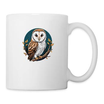 Schleiereule - Tasse - Weiß - Rechts