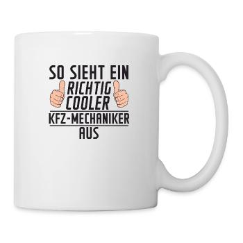 KFZ-Mechaniker | Spruch | Werkstatt | Mechaniker - Tasse - Weiß - Rechts