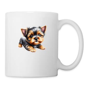 Yorkshire Terrier chiot chien propriétaire de chien - Mug blanc - blanc - Droite