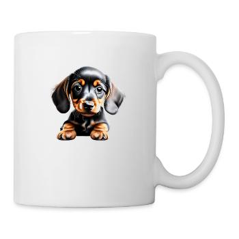 Dackelwelpe Hunde Dachshund Hundehalter Hund - Tasse - Weiß - Rechts