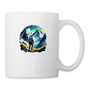 Natur & Bergwandern - Tasse - Weiß - Rechts