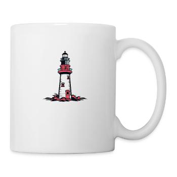 Kleiner Leuchtturm - Tasse - Weiß - Rechts