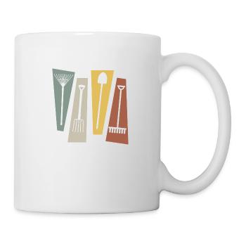 Jardinage rétro vintage - Mug blanc - blanc - Droite