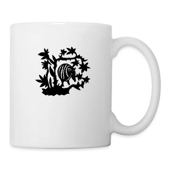 Scherenschnitt-Gürteltier - Tasse - Weiß - Rechts