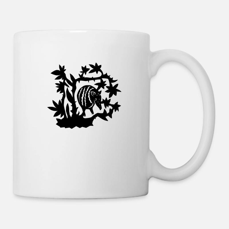 Tatou découpé en papier - Mug blanc - blanc