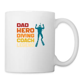 Dad Hero Diving Coach Legend Funny Diving Dad 2024 - Mug blanc - blanc - Droite