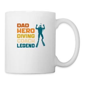 Dad Hero Diving Coach Legend Funny Diving Dad 2024 - Mug - white - Right