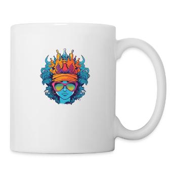 Frau Queen wilde Haare - Tasse - Weiß - Rechts