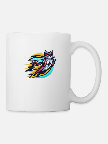 Flash Cat - Le chat aux super-pouvoirs - Mug blanc - blanc
