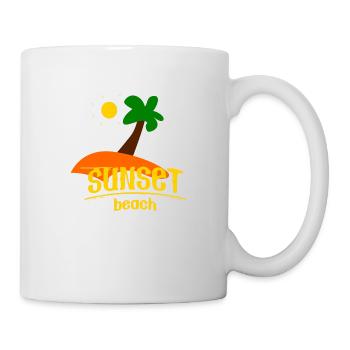 sunset beachlustige Zeichnung - Tasse - Weiß - Rechts