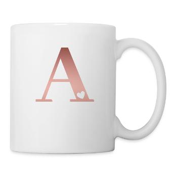 Brief an Roségold - Tasse - Weiß - Rechts