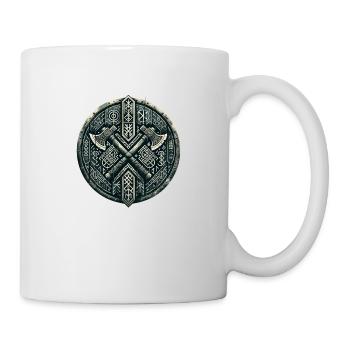 Wikinger Schild - Tasse - Weiß - Rechts