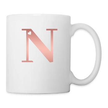 letter N rose gold - Mug - white - Right