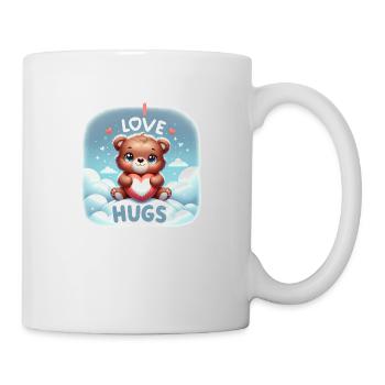 J'adore les câlins - Mug blanc - blanc - Droite