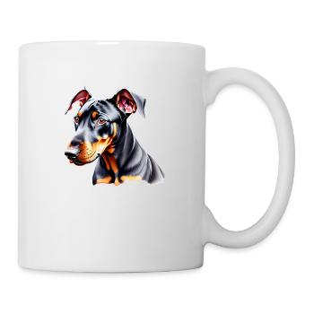 Doberman Doberman chiot Doberman Dresseur Chien - Mug blanc - blanc - Droite