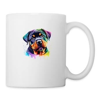 Dog Puppy Rottweiler Rottweiler Puppy Dogs - Mug - white - Right