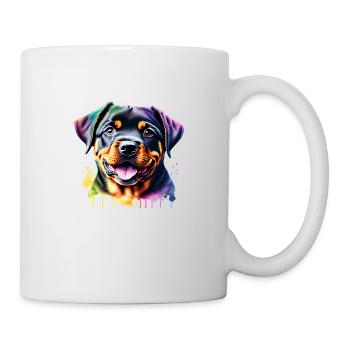 Rottweiler Chien Chiot Chiens Rottweiler Chiot - Mug blanc - blanc - Droite
