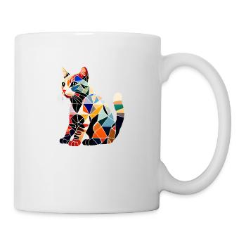 Chat, Propriétaire de chat, Chat domestique, Chaton, Chat siamois - Mug blanc - blanc - Droite